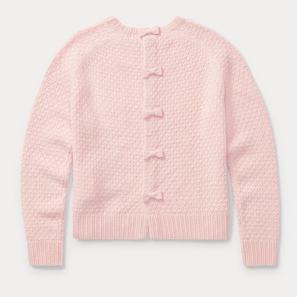 Ralph Lauren Seed-Stitched Bow-Back Sweater